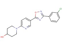 1-{5-[3-(3-chlorophenyl)-1,2,4-oxadiazol-5-yl]-2-pyridinyl}-4-piperidinol