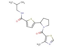 N-isobutyl-5-{1-[(4-methyl-1,3-thiazol-5-yl)carbonyl]-2-pyrrolidinyl}-2-thiophenecarboxamide
