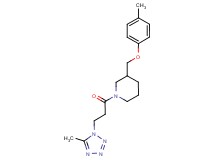 3-[(4-methylphenoxy)methyl]-1-[3-(5-methyl-1H-tetrazol-1-yl)propanoyl]piperidine
