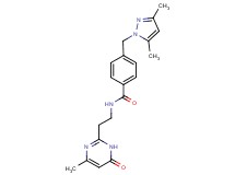 4-[(3,5-dimethyl-1H-pyrazol-1-yl)methyl]-N-[2-(4-methyl-6-oxo-1,6-dihydro-2-pyrimidinyl)ethyl]benzamide