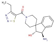 (2R*,3R*)-3-amino-1'-[(4-ethyl-1,2,3-thiadiazol-5-yl)carbonyl]-2,3-dihydrospiro[indene-1,4'-piperidin]-2-ol