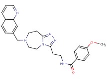 4-methoxy-N-{2-[7-(7-quinolinylmethyl)-6,7,8,9-tetrahydro-5H-[1,2,4]triazolo[4,3-d][1,4]diazepin-3-yl]ethyl}benzamide
