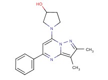 1-(2,3-dimethyl-5-phenylpyrazolo[1,5-a]pyrimidin-7-yl)-3-pyrrolidinol