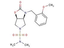 (3aS*,6aR*)-3-(2-methoxybenzyl)-N,N-dimethyl-2-oxohexahydro-5H-pyrrolo[3,4-d][1,3]oxazole-5-sulfonamide
