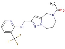 N-[(5-acetyl-5,6,7,8-tetrahydro-4H-pyrazolo[1,5-a][1,4]diazepin-2-yl)methyl]-3-(trifluoromethyl)pyridin-2-amine