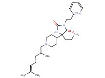 5-[1-(2,6-dimethyl-5-hepten-1-yl)-4-piperidinyl]-5-propyl-3-[2-(2-pyridinyl)ethyl]-2,4-imidazolidinedione