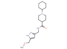 1-cyclohexyl-N-{[5-(methoxymethyl)-1H-pyrazol-3-yl]methyl}-4-piperidinecarboxamide