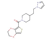 1-(2,3-dihydrothieno[3,4-b][1,4]dioxin-5-ylcarbonyl)-4-[2-(1H-pyrazol-1-yl)ethyl]piperidine