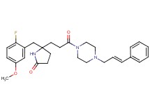 5-(2-fluoro-5-methoxybenzyl)-5-(3-oxo-3-{4-[(2E)-3-phenyl-2-propen-1-yl]-1-piperazinyl}propyl)-2-pyrrolidinone