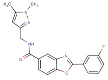 N-[(1,5-dimethyl-1H-pyrazol-3-yl)methyl]-2-(3-fluorophenyl)-1,3-benzoxazole-5-carboxamide