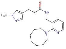 N-{[2-(1-azocanyl)-3-pyridinyl]methyl}-3-(1-methyl-1H-pyrazol-4-yl)propanamide
