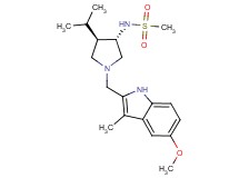 N-{(3S*,4R*)-4-isopropyl-1-[(5-methoxy-3-methyl-1H-indol-2-yl)methyl]-3-pyrrolidinyl}methanesulfonamide