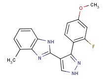 2-[3-(2-fluoro-4-methoxyphenyl)-1H-pyrazol-4-yl]-4-methyl-1H-benzimidazole