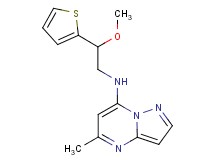 N-[2-methoxy-2-(2-thienyl)ethyl]-5-methylpyrazolo[1,5-a]pyrimidin-7-amine