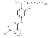 3-isopropyl-N-[4-methoxy-3-(pentanoylamino)phenyl]-1H-pyrazole-4-carboxamide