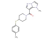 1-methyl-7-({4-[(4-methylphenyl)thio]piperidin-1-yl}carbonyl)-1H-imidazo[1,2-b]pyrazole