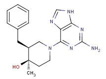(3S*,4R*)-1-(2-amino-9H-purin-6-yl)-3-benzyl-4-methylpiperidin-4-ol