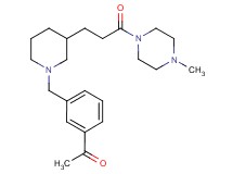 1-[3-({3-[3-(4-methyl-1-piperazinyl)-3-oxopropyl]-1-piperidinyl}methyl)phenyl]ethanone