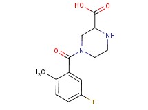 4-(5-fluoro-2-methylbenzoyl)piperazine-2-carboxylic acid