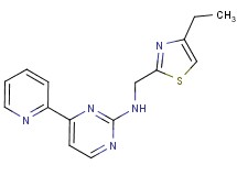 N-[(4-ethyl-1,3-thiazol-2-yl)methyl]-4-(2-pyridinyl)-2-pyrimidinamine