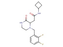 N-cyclobutyl-2-[1-(2,3-difluorobenzyl)-3-oxo-2-piperazinyl]acetamide