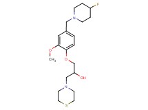 1-{4-[(4-fluoropiperidin-1-yl)methyl]-2-methoxyphenoxy}-3-thiomorpholin-4-ylpropan-2-ol