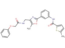 5-methyl-N-[3-(5-methyl-4-{[(phenoxyacetyl)amino]methyl}-1,3-oxazol-2-yl)phenyl]-2-thiophenecarboxamide