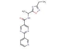 N-[1-(3-ethyl-1,2,4-oxadiazol-5-yl)ethyl]-2-pyridin-3-ylpyrimidine-5-carboxamide