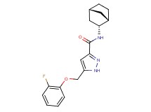 N-[(1S*,2R*,4R*)-bicyclo[2.2.1]hept-2-yl]-5-[(2-fluorophenoxy)methyl]-1H-pyrazole-3-carboxamide