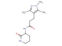 N-(2-oxo-3-piperidinyl)-3-(1,3,5-trimethyl-1H-pyrazol-4-yl)propanamide