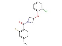 3-(2-chlorophenoxy)-1-(2-fluoro-4-methylbenzoyl)azetidine
