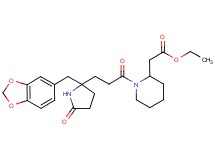 ethyl (1-{3-[2-(1,3-benzodioxol-5-ylmethyl)-5-oxo-2-pyrrolidinyl]propanoyl}-2-piperidinyl)acetate