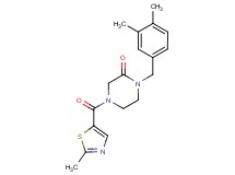 1-(3,4-dimethylbenzyl)-4-[(2-methyl-1,3-thiazol-5-yl)carbonyl]-2-piperazinone