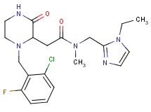 2-[1-(2-chloro-6-fluorobenzyl)-3-oxo-2-piperazinyl]-N-[(1-ethyl-1H-imidazol-2-yl)methyl]-N-methylacetamide