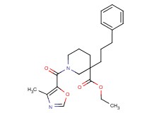 ethyl 1-[(4-methyl-1,3-oxazol-5-yl)carbonyl]-3-(3-phenylpropyl)-3-piperidinecarboxylate