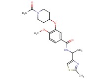 3-[(1-acetyl-4-piperidinyl)oxy]-4-methoxy-N-[1-(2-methyl-1,3-thiazol-4-yl)ethyl]benzamide