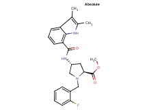 methyl (4R)-4-{[(2,3-dimethyl-1H-indol-7-yl)carbonyl]amino}-1-(2-fluorobenzyl)-L-prolinate