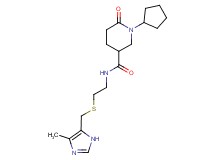 1-cyclopentyl-N-(2-{[(4-methyl-1H-imidazol-5-yl)methyl]thio}ethyl)-6-oxo-3-piperidinecarboxamide