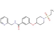 3-{[1-(ethylsulfonyl)piperidin-4-yl]oxy}-N-(pyridin-2-ylmethyl)benzamide
