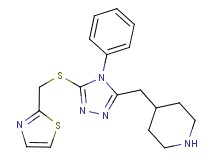 4-({4-phenyl-5-[(1,3-thiazol-2-ylmethyl)thio]-4H-1,2,4-triazol-3-yl}methyl)piperidine hydrochloride