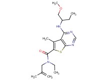 N-ethyl-4-{[1-(methoxymethyl)propyl]amino}-5-methyl-N-(2-methyl-2-propen-1-yl)thieno[2,3-d]pyrimidine-6-carboxamide