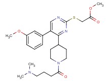 methyl {[4-{1-[4-(dimethylamino)butanoyl]-4-piperidinyl}-5-(3-methoxyphenyl)-2-pyrimidinyl]thio}acetate