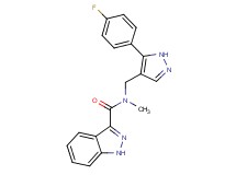 N-{[5-(4-fluorophenyl)-1H-pyrazol-4-yl]methyl}-N-methyl-1H-indazole-3-carboxamide