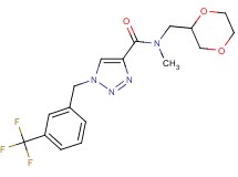 N-(1,4-dioxan-2-ylmethyl)-N-methyl-1-[3-(trifluoromethyl)benzyl]-1H-1,2,3-triazole-4-carboxamide