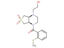 2-[(4aR*,7aS*)-4-[2-(methylthio)benzoyl]-6,6-dioxidohexahydrothieno[3,4-b]pyrazin-1(2H)-yl]ethanol