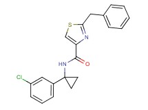 2-benzyl-N-[1-(3-chlorophenyl)cyclopropyl]-1,3-thiazole-4-carboxamide