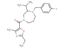 4-[(2-ethyl-4-methyl-1,3-oxazol-5-yl)carbonyl]-1-(4-fluorobenzyl)-2-isopropyl-1,4-diazepane