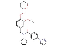 N-cyclopentyl-N-[3-methoxy-4-(tetrahydro-2H-pyran-2-ylmethoxy)benzyl]-4-(1H-pyrazol-1-yl)benzamide