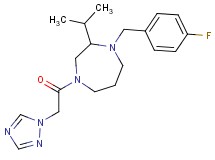 1-(4-fluorobenzyl)-2-isopropyl-4-(1H-1,2,4-triazol-1-ylacetyl)-1,4-diazepane