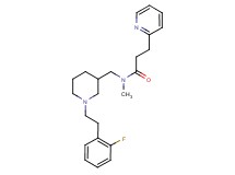 N-({1-[2-(2-fluorophenyl)ethyl]-3-piperidinyl}methyl)-N-methyl-3-(2-pyridinyl)propanamide